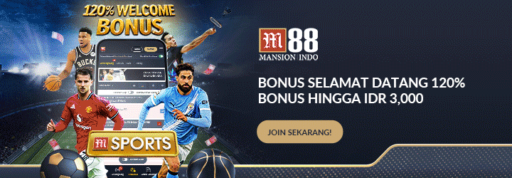 Animasi banner promosi M88 yang menampilkan berbagai penawaran taruhan olahraga dan casino