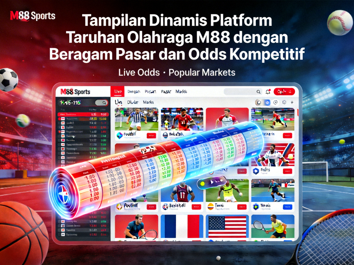 GIF M88 Sports - Tampilan Dinamis Platform Taruhan Olahraga M88 dengan Beragam Pasar dan Odds Kompetitif